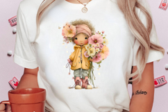 Whimsical Spring Girl Clipart Product Image 2