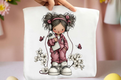 Whimsical Spring Girl Clipart Product Image 2