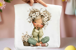 Whimsical Spring Girl Clipart Product Image 2