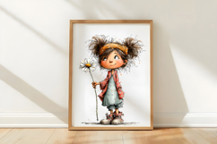 Whimsical Spring Girl Clipart Product Image 3