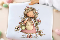 Whimsical Spring Girl Clipart Product Image 3