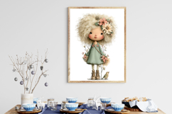 Whimsical Spring Girl Clipart Product Image 3