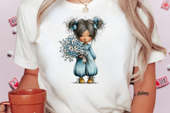 Whimsical Spring Girl Clipart PNG Product Image 2
