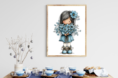 Whimsical Spring Girl Clipart PNG Product Image 3