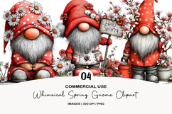 Whimsical Spring Gnome Clipart Product Image 1