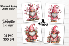 Whimsical Spring Gnome Clipart Product Image 1