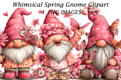 Whimsical Spring Gnome Clipart Product Image 1