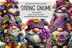 Whimsical Spring Gnome Clipart Product Image 1
