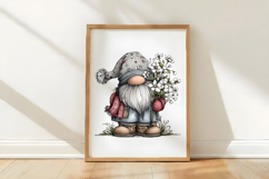 Whimsical Spring Gnome Clipart Product Image 3