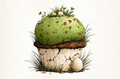 Whimsical Spring Green Cupcake Clipart Product Image 2