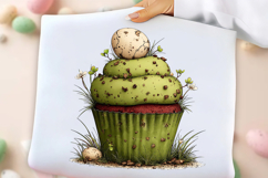 Whimsical Spring Green Cupcake Clipart Product Image 3