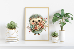 Whimsical Spring Hedgehog Clipart PNG Product Image 2