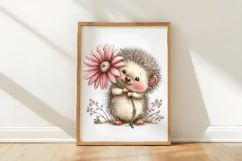 Whimsical Spring Hedgehog Clipart Product Image 2