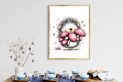 Whimsical Spring Hedgehogs Clipart Product Image 3