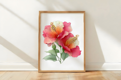 Whimsical Spring Hibiscus Flower Clipart Product Image 3