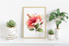 Whimsical Spring Hibiscus Flowers Clipart Product Image 2