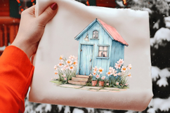 Whimsical Spring House Clipart Product Image 2