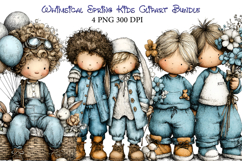 Whimsical Spring Kids Clipart Bundle Product Image 1