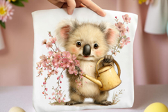Whimsical Spring Koala Clipart Product Image 2