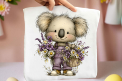Whimsical Spring Koala Clipart Product Image 2