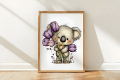 Whimsical Spring Koala Clipart Product Image 3