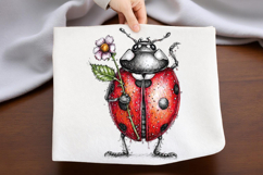 Whimsical Spring Ladybug Clipart Product Image 2