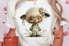 Whimsical Spring Lamb Clipart Product Image 2