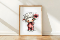 Whimsical Spring Lamb Clipart Product Image 3