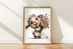 Whimsical Spring Lamb Clipart Product Image 3