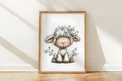 Whimsical Spring Lamb Clipart Product Image 3