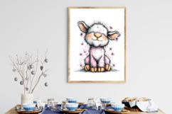 Whimsical Spring Lambs Clipart Product Image 3
