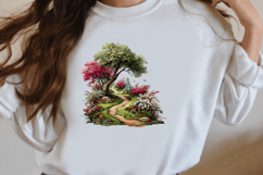 Whimsical spring landscape Clipart Product Image 3