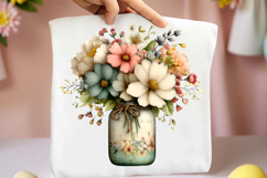 Whimsical Spring Mason Jar Clipart Product Image 2