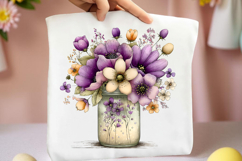 Whimsical Spring Mason Jar Clipart Product Image 2