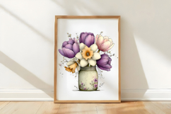 Whimsical Spring Mason Jar Clipart Product Image 3