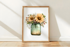 Whimsical Spring Mason Jar Clipart Product Image 3