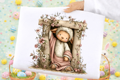 Whimsical Spring Nativity Scene Clipart Product Image 2