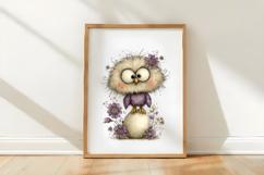 Whimsical Spring Owl Clipart Product Image 3