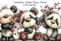 Whimsical Spring Panda Clipart Product Image 1