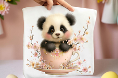 Whimsical Spring Panda Clipart Product Image 2