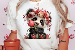 Whimsical Spring Panda Clipart Product Image 2