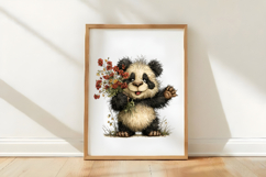 Whimsical Spring Panda Clipart Product Image 3