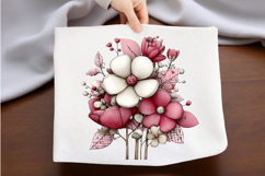 Whimsical Spring Pink Flower Clipart Product Image 2