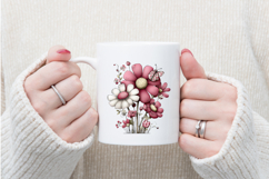 Whimsical Spring Pink Flower Clipart Product Image 4