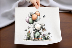 Whimsical Spring Playing Bunny Clipart Product Image 2