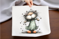 Whimsical Spring Playing Cat Clipart Product Image 2
