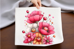 Whimsical Spring Poppy Flowers Clipart Product Image 2