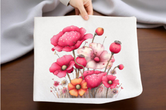 Whimsical Spring Poppy Flowers Clipart Product Image 2