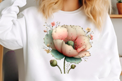 Whimsical Spring Poppy Flowers Clipart Product Image 2