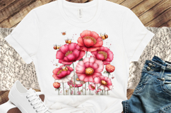 Whimsical Spring Poppy Flowers Clipart Product Image 3